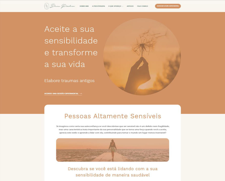 Case Bruna Prochnow — site para psicóloga