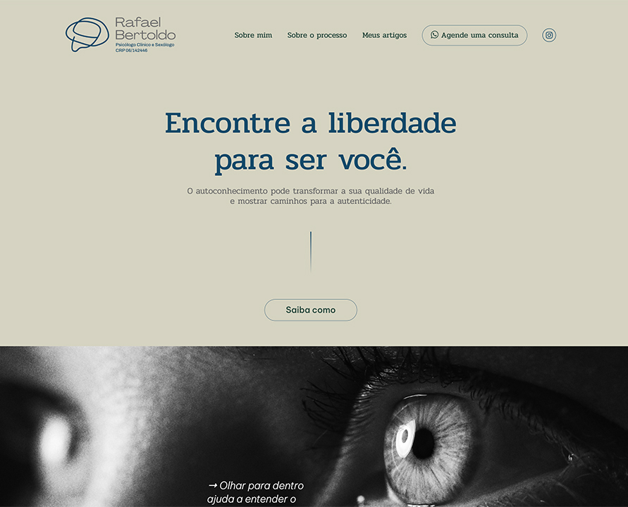 Case Rafael Bertoldo — site para psicólogo